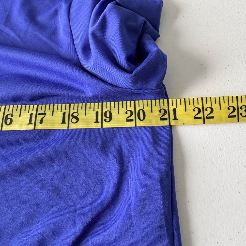 Nike Dri Fit Short Sleeve Round Neck Blue Shirt Women Large Activewear Workout - Picture 10 of 11